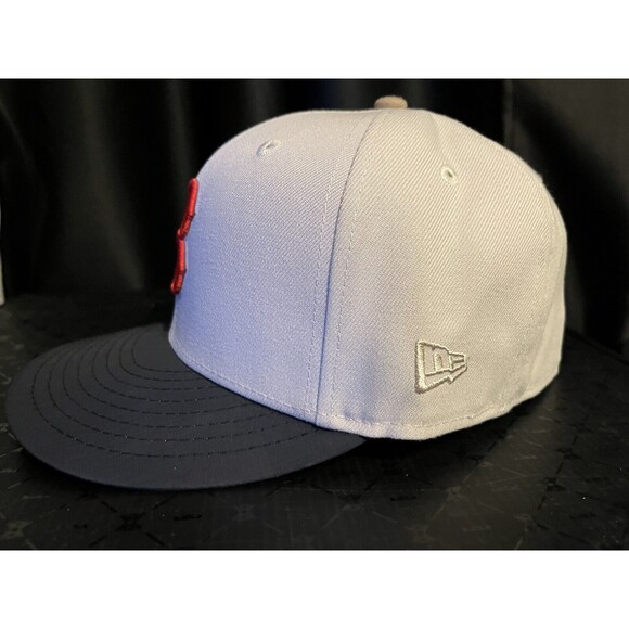 7 1/4 - Boston Red Sox Fitted Hat - Kennedy Stone Navy Ripstop STYLL Mens Unisex - Picture 7 of 9